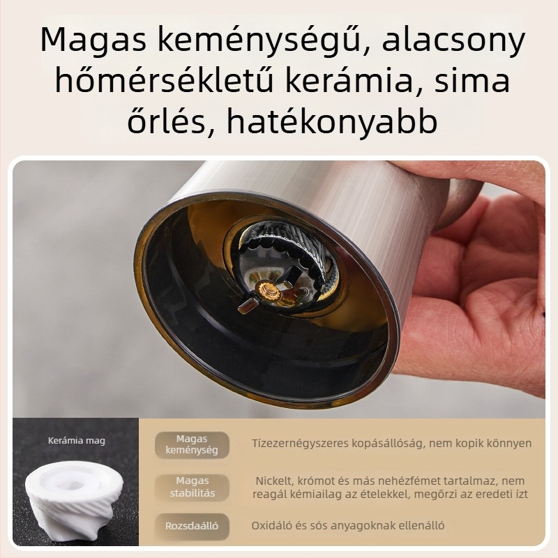 Borsdaráló üvegtesttel, japán stílusú dizájn, szilárd fűszerekhez, logó nyomtatás elérhető