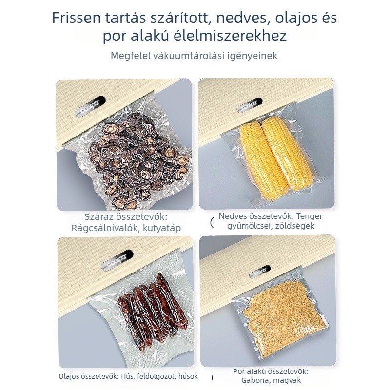 Minhuang háztartási vákuumzáró készülék – élelmiszer-tartósító vákuumcsomagoló gép, műanyag zárás