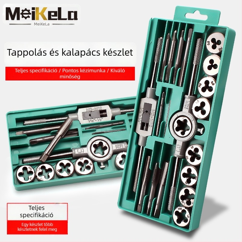 Meika Tap and Die készlet – kézi menetkészlet, tartalmazza Tap Bit és menetkészítő eszköz