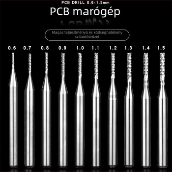PCB keményfém maró, 3.175 mm szár, Multi-Spec verzió, HID/Autó/gyors RF/IC hordozó lemezekhez