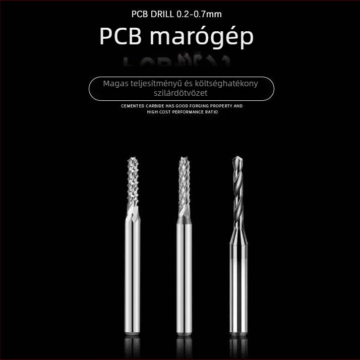 PCB keményfém maró, 3.175 mm szár, Multi-Spec verzió, HID/Autó/gyors RF/IC hordozó lemezekhez