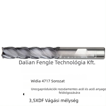 Karbid végfúró, 55° geometriával, maximális mélység 3,5XD, 4717-es sorozat, bevonattal
