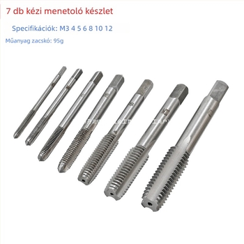 8-Piece Hand Tap Set with Flat-Blade Tap Wrench