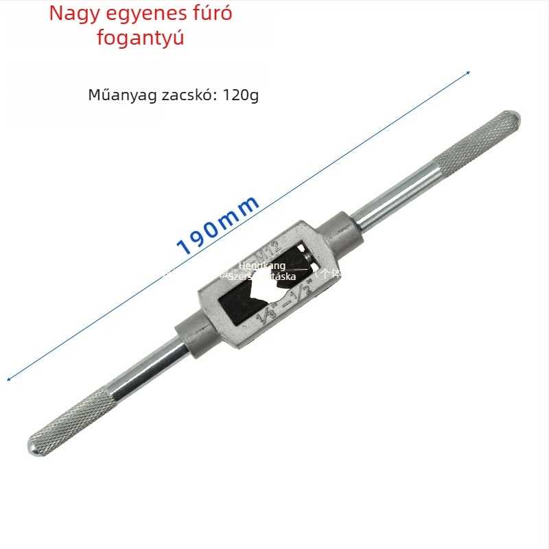8-Piece Hand Tap Set with Flat-Blade Tap Wrench