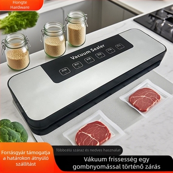 Családi élelmiszer-vákuumzáró, nedves/száraz, automata, mindent egyben (120W, 110-220V, ABS ház, kapacitás <500ml, hálózati csatlakozás)