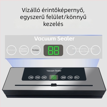 Kompakt otthoni vákuumzáró gép, automata műanyag tömítés, rozsdamentes acél