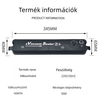 Automata háztartási vákuum élelmiszer csomagoló gép – mindent egyben