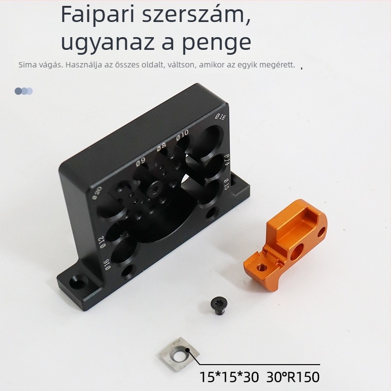 Faipari eszköz — 9‑lyukas állítható dübelkészítő eszköz, amely négyszögletes rudakat kerek dübelekre alakít át (DIY)