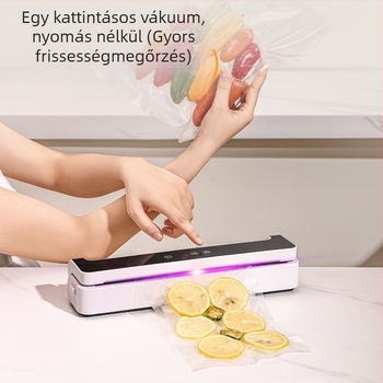 Vákuumzáró gép, modell Kym-13, konyhai használatra, folyamatos tömítés, tömítés funkció