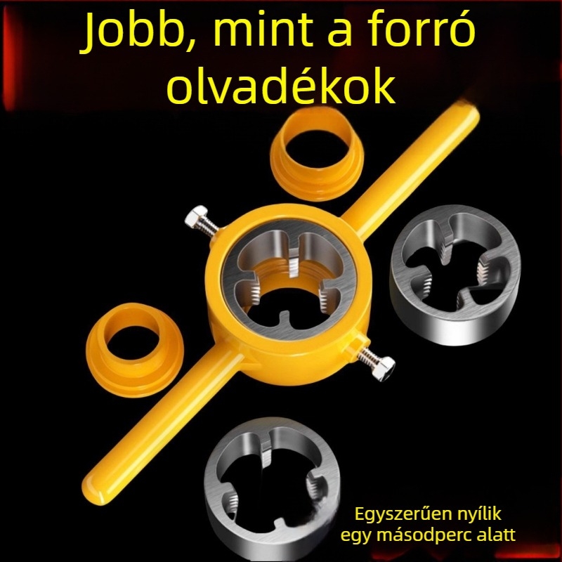 6-darabos menetmatrica készlet PVC csőhöz metszőkulccsal