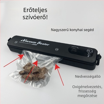 Hordozható vákuumzáró készülék – Modell 168, ABS ház, 50 W, 220 V, vákuumzáró funkció.