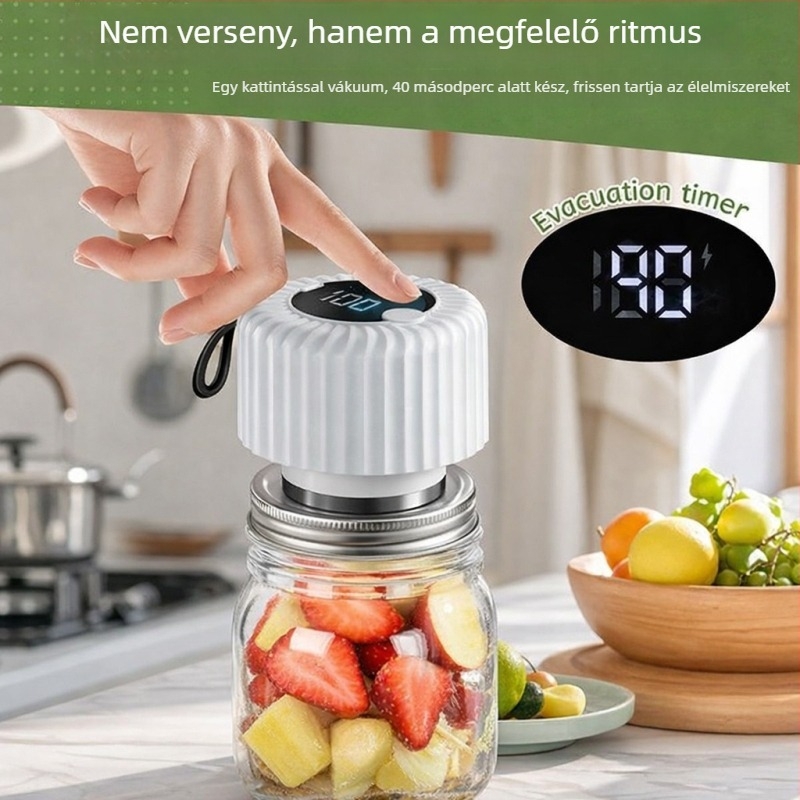 Mason üveg vákuumzáró készülék, elektromos vákuumzáró gép élelmiszer-csomagoláshoz, USB táplálás, ABS műanyag