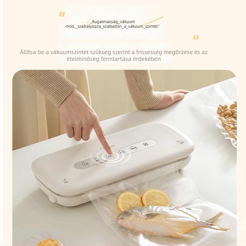 Midea MJ-KF21 Élelmiszer-frissességét megőrző vákuumgép – Otthoni használatra, élelmiszer lezárt csomagolása, műanyag csomagolás; Paraméterek: Márka Midea; Teljesítmény 1; Frekvencia 1; Eredet: Egyéb