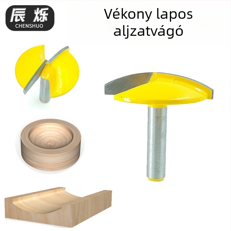 8 darabos vékony, köraljú maró készlet fakivágáshoz; kompatibil marógépekkel; feldolgozza a fát, akrilt, PVC-t, MDF-et