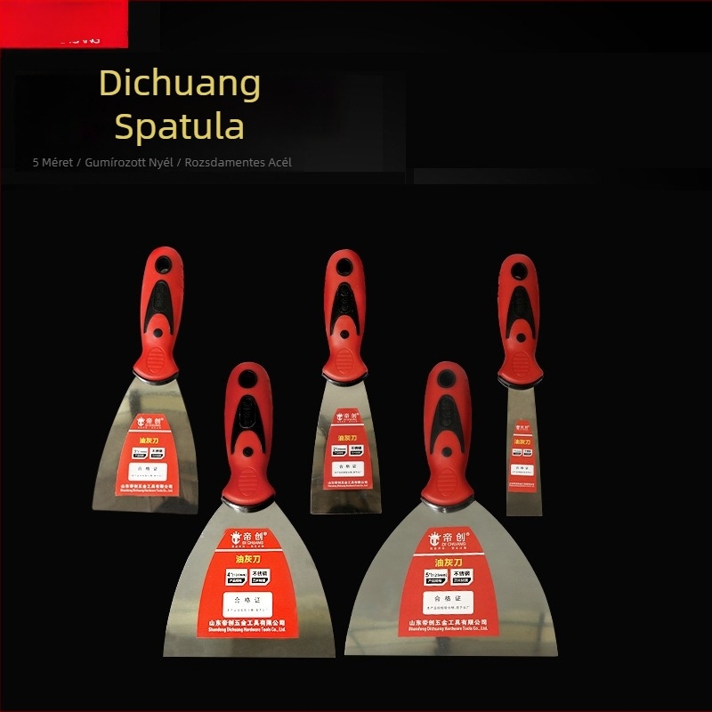 Di Chuang rozsdamentes acél glettkés tapétákhoz – gletteléshez és tisztításhoz, kézi eszközök, méretek 1/2/3/5 hüvelyk
