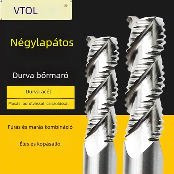 Durva maró, sík maró, fehér acél, spirál él, Ø6-25 mm, 30° spirálos szög, bevonat nélküli
