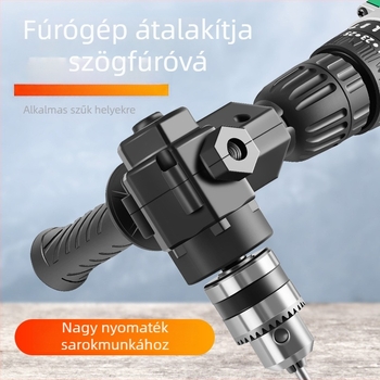 90°-os sarkú adapter fúróhoz és csavarozóhoz – többfunkciós univerzális bit-tartó