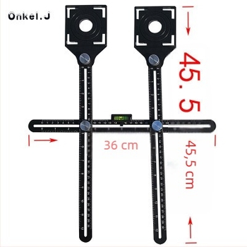 Csempék nyitó helymeghatározó – univerzálisan állítható muráreszköz, rozsdamentes acél, többfunkciós kiegészítő a csempékhez; márka Camp Nou, modell Tile opening locator, felhasználási terület: falazás