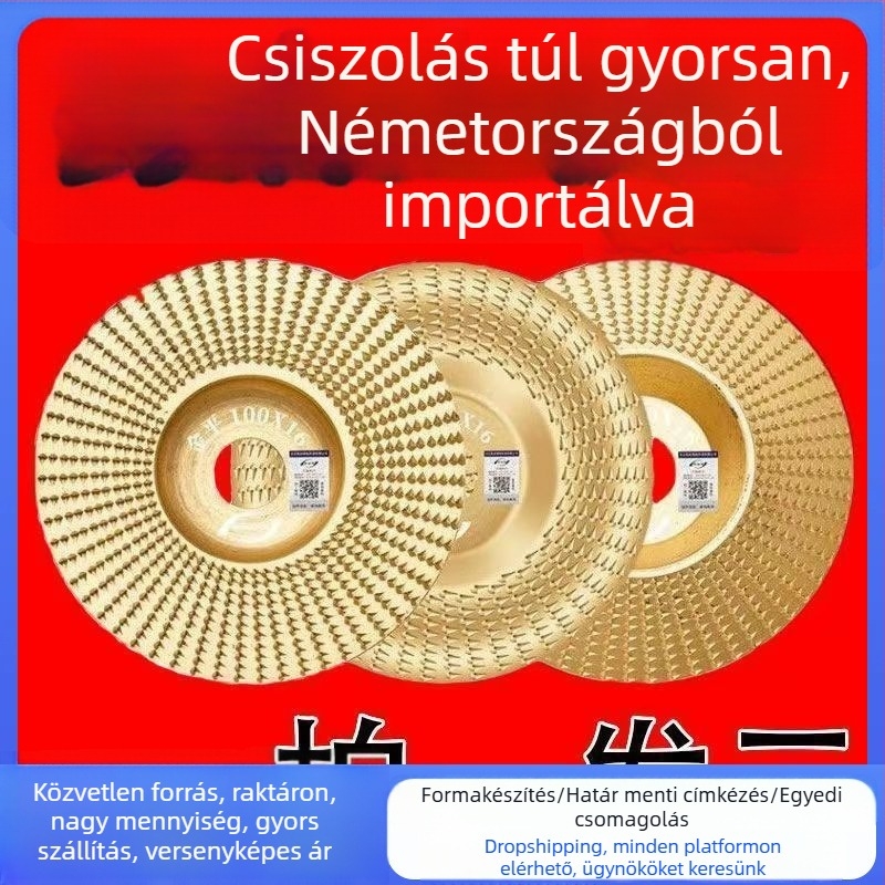Faipari csiszolókorong faragáshoz és formázáshoz – sík felületű