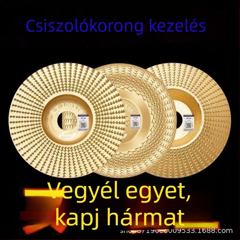 Faipari csiszolókorong faragáshoz és formázáshoz – sík felületű