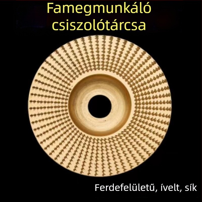 Faipari csiszolókorong faragáshoz és formázáshoz – sík felületű