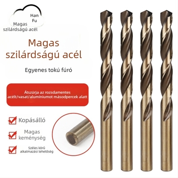 Elektromos fúróhoz készlet: gyorsacél, titán bevonat, egyenes nyakú spirálfúrók, 25 darab, fémdobozos