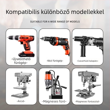 Elektromos fúróhoz készlet: gyorsacél, titán bevonat, egyenes nyakú spirálfúrók, 25 darab, fémdobozos