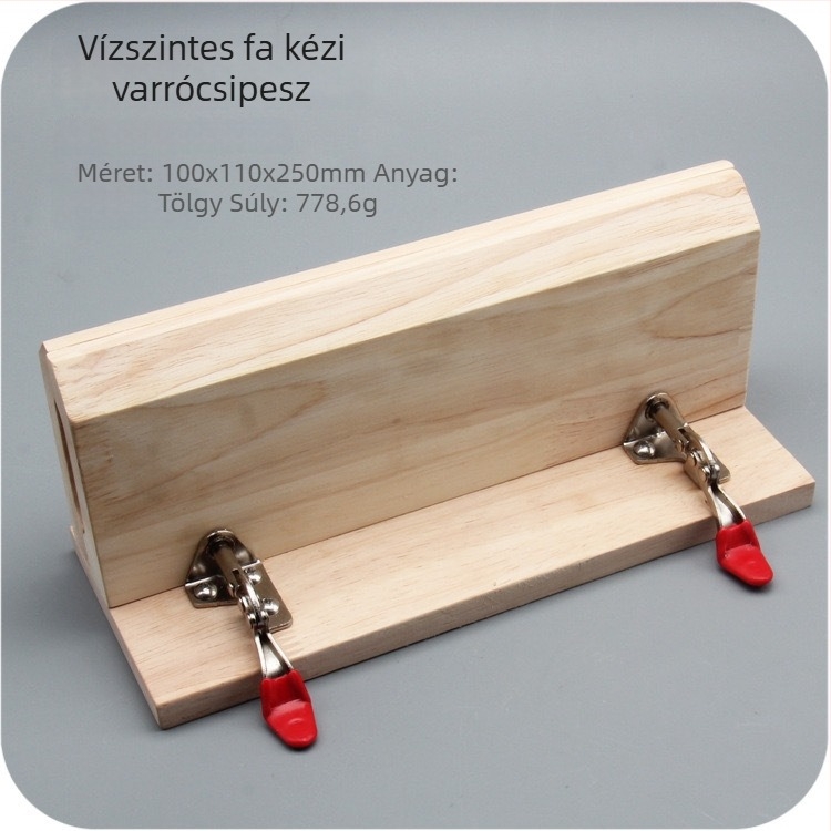 Bőr eszközök kézzel készített DIY projektekhez, kézzel varrt fa csipeszek, vízszintes fa keret, bőr öv csipeszek, varrós csipeszek, tölgyfa, körülbelül 800 g