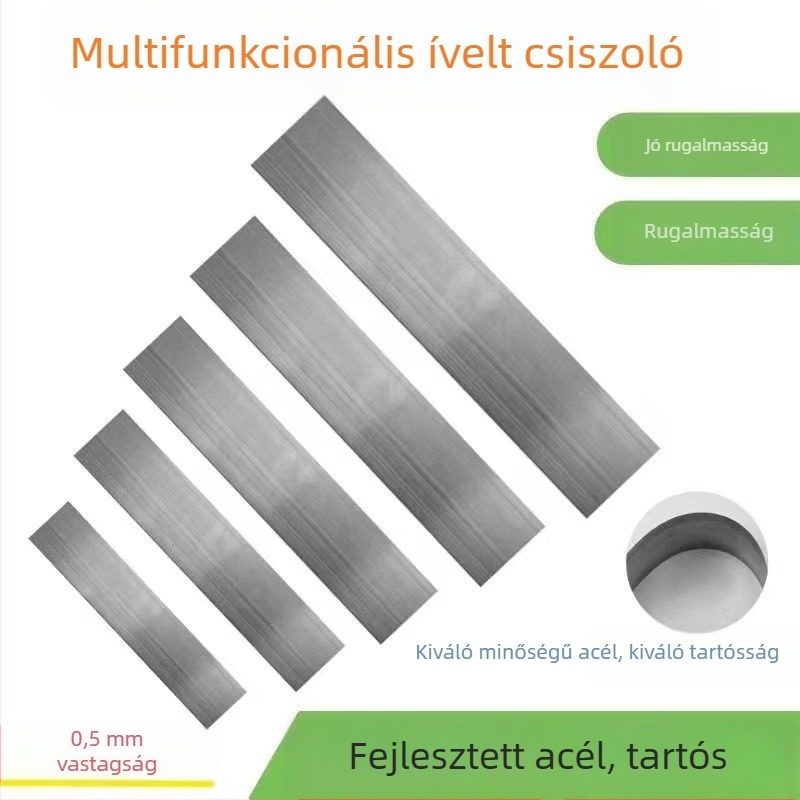 Ív alakú glettelő eszköz acélpengével, ív spatula, pengeszélesség 0,04 mm