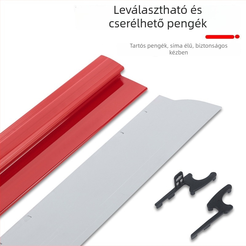 Személyre szabható gipsz spatula, rozsdamentes acél penge, acél nyél, penge vastagsága 0.35–0.45 cm, kés tartóval