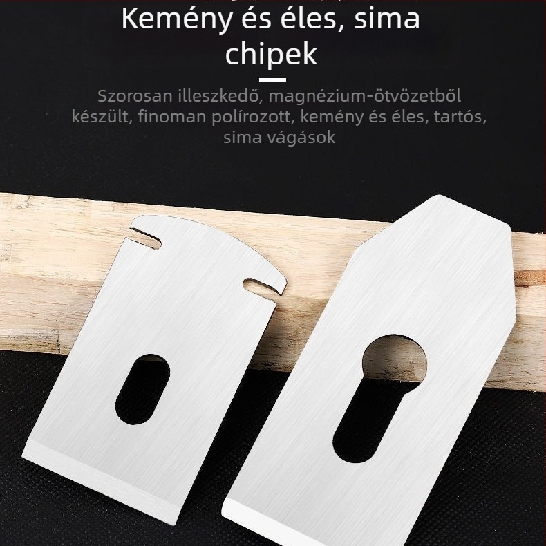 Faipari planoló eszköz állítható egy pengével az élek finiseléséhez — kézi tolású