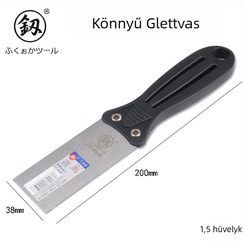 Fukuoka Brand Tools Könnyű glettelő kés magas szénacélból, kaparó és tisztító eszköz