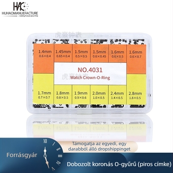 Óra koronájának vízálló O-gyűrűi, gumírozott tömítés, több méretben