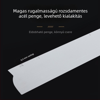 Falfelület vakolásához kés, lapos penge rozsdamentes acélból