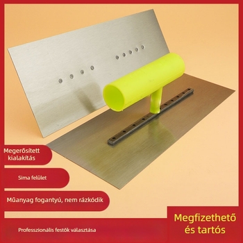 Kis glettkés műanyag fogantyúval falak gletteléséhez és simításához