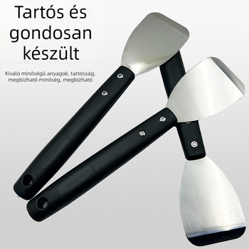 Glettvas vastag pengével, rozsdamentes acél, műanyag nyél, Premium Long Handle Thick Putty Knife modell, a falak gletteléséhez