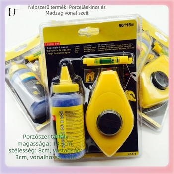 Krétavonal-jelölő eszköz műanyag kézi porelosztóval fameipari használatra (Anyag: Műanyag, Kézi működtetés, Porelosztó, Krétavonal)