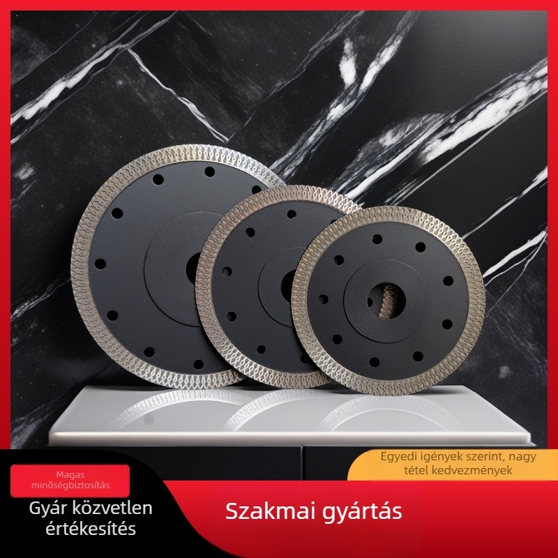 Gyémánt vágókorong, forrópréses sinterezett, hálós hullámprofilú, csempéhez, márványhoz és gránit kőhöz, eredet Danyang, kőfeldolgozás
