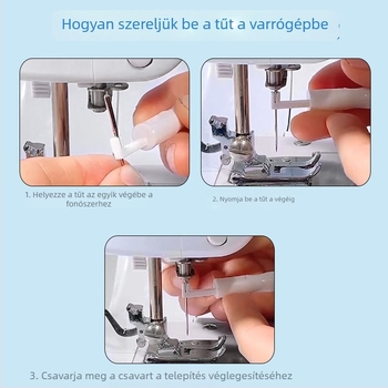 Needle Threader – Kétoldalas kialakítású tűhúzó eszköz varrógépekhez, gyors DIY szálhúzó Xing wei qiang