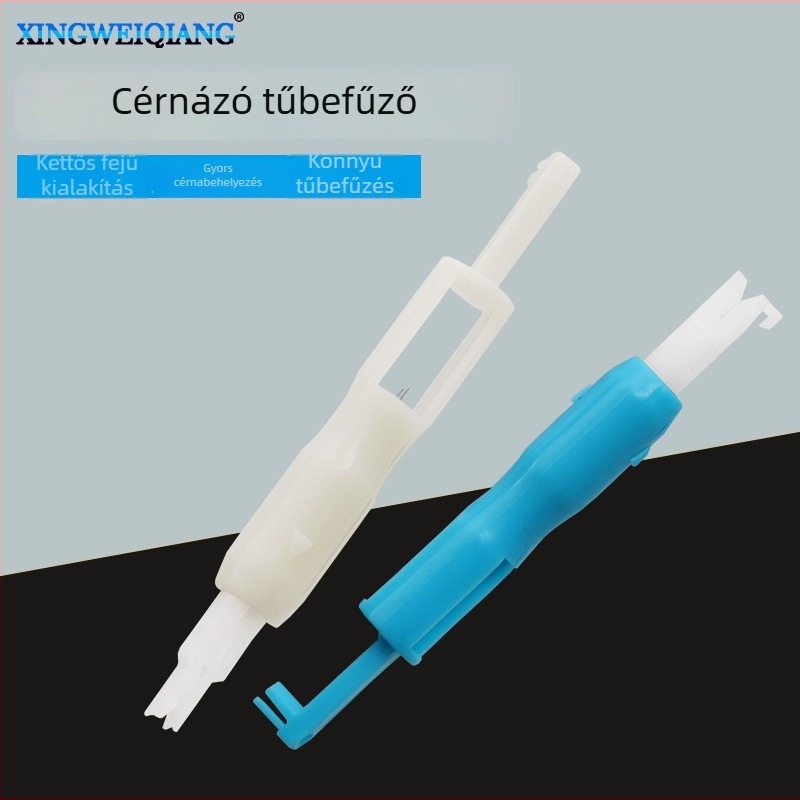 Needle Threader – Kétoldalas kialakítású tűhúzó eszköz varrógépekhez, gyors DIY szálhúzó Xing wei qiang