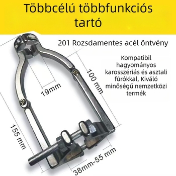 Rögzítő tartó négyszögletes lyukhoz – adapter faipari asztali fúróhoz