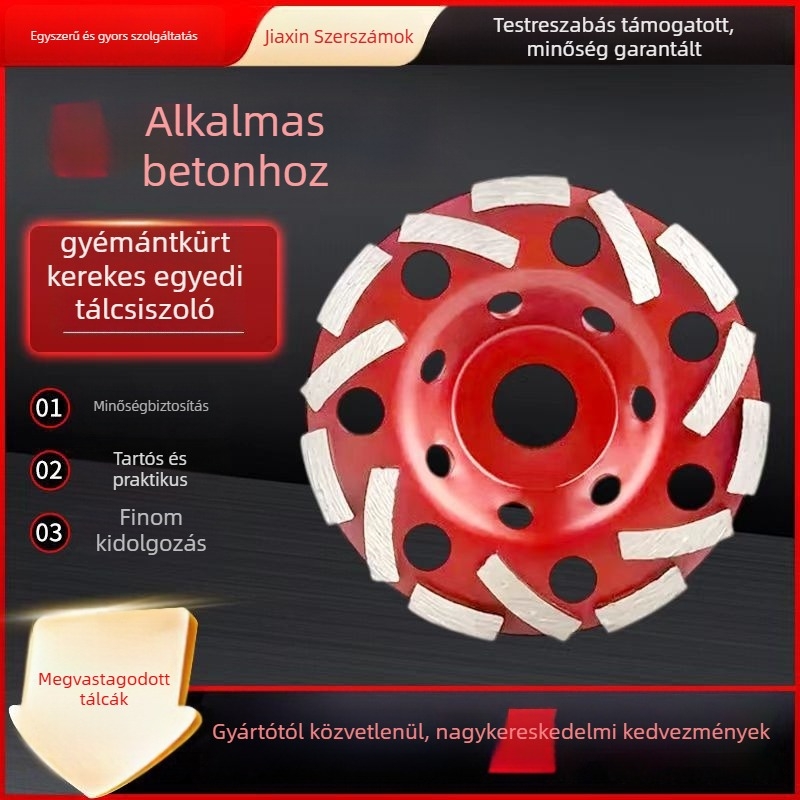 Gyémánt csiszoló korong kőfeldolgozáshoz | Modell 105-180 | Gyártási folyamat: forró préselés és sinterelés | Márka: King Kong jg