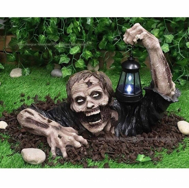 Halloween Zombi Lámpa Dísz – Anyag: Gyanta; Stílus: Horror; Változat: Szellem; Kategória: Díszek