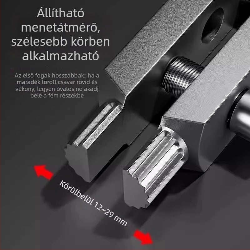 Szögletes szelepmenet-kivonó csövekhez és csaptelepekhez, nagy erősségű a törött csavarfejek eltávolítására