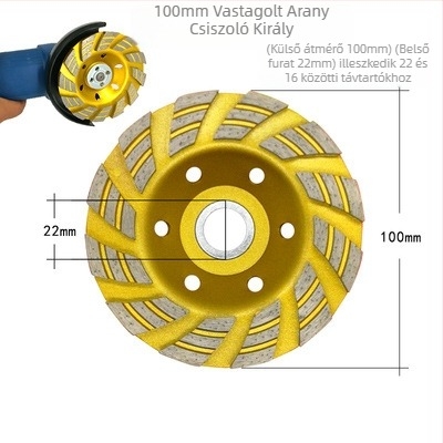 Gyémánt tál alakú csiszolókorong betonhoz (Márka: Strong; Modell: Large clumping; Gyártási folyamat: Sintered; Alkalmas betonfeldolgozásra)