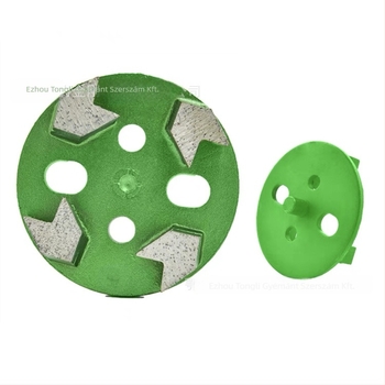 Gyémánt csiszolófej nyíl formájú fogakkal, 5 lyukas modell, régi epoxipadló felújításához és betoncsiszoláshoz