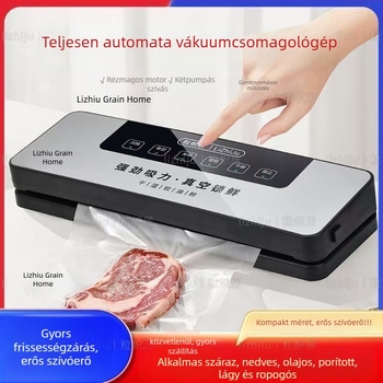 Teljesen automata vákuumzáró gép otthoni használatra - kompakt - műanyag zárás - készülékház: fluor-titán lemez - Kapacitás 500 ml alatt