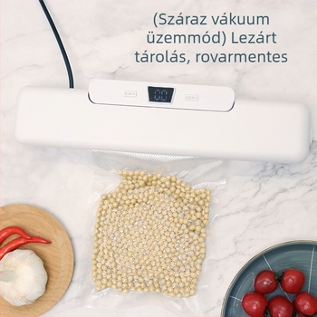 Élelmiszer-vákuumzáró gép – otthoni vákuumzáró készülék a frissesség megőrzéséhez és műanyag csomagolás lezárásához