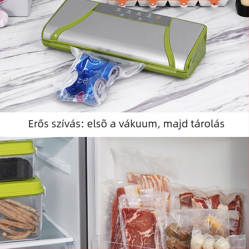 Fresh World TVS-2021 Háztartási vákuumcsomagoló gép, rozsdamentes acél, 220V, modell TVS-2021, tömítés