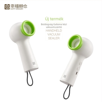 Vákuumzáró készülék - hordozható, USB-tápellátású mini élelmiszermegőrző készülék (Modell ZK-08, Márka Happy granary, 5W, Kapacitás <500 ml)